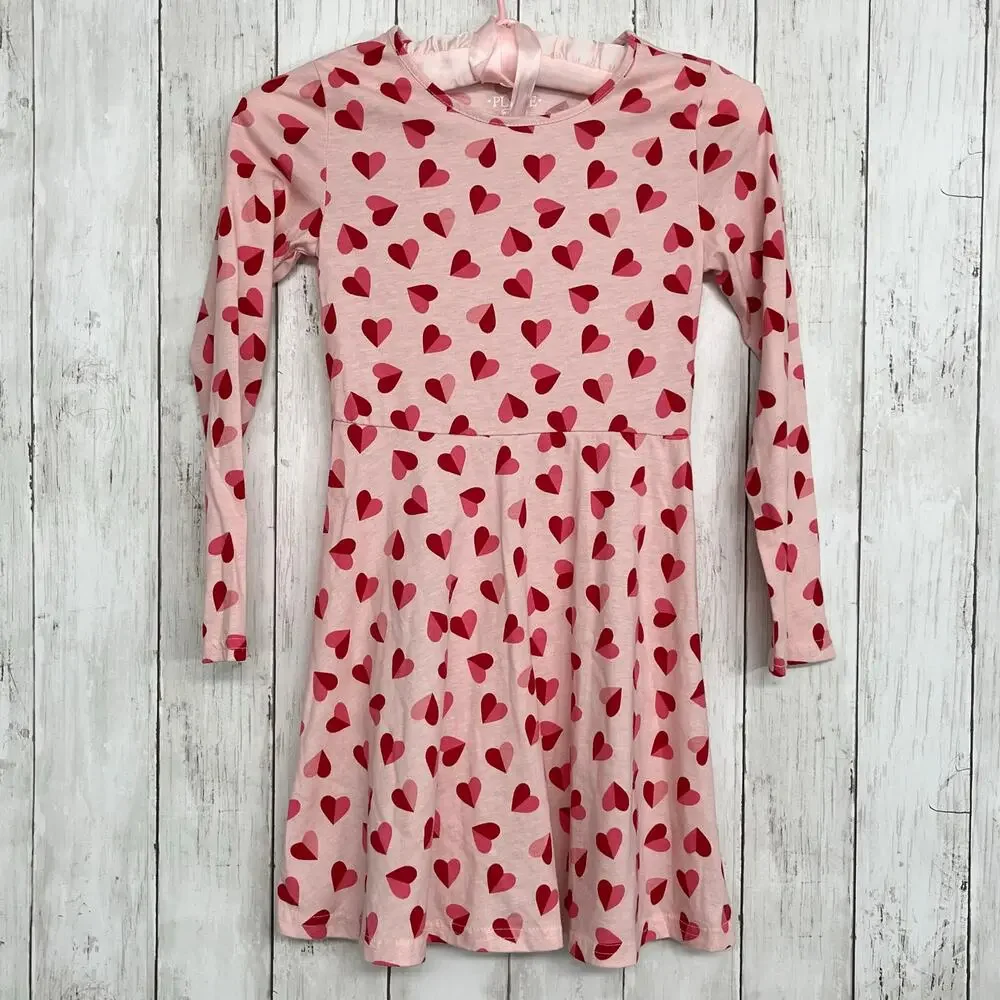Girls 7-8 Heart Dress Bundle Short Long Sleeve Gymboree Children's Place